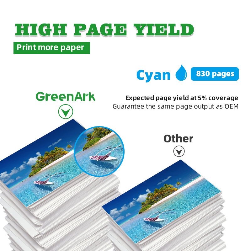 GREENARK 1 Pack Replacement for Canon CLI-281 CLI-281XXL C Cyan Compatible Ink Cartridges Ink Tank use with Canon PIXMA TR8520 TS9120 TS8120 TS6120 TR7520 TS6220 TS8220 TS9520 TS9521C Printers - Image 2